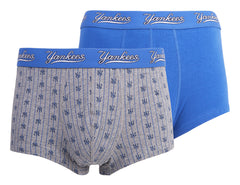 New York Yankees Mens Boxer Shorts Trunks Designer Underwear 2 Pack  Blue/Grey