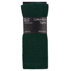 Girls Back To School Plain Tights Green - 1 Pair