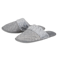 Womens Memory Foam Mule Slippers Grey