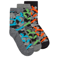 Boys Novelty Colourful Design Socks Black Camo