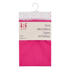 Girls Microfibre Tights Hot Pink - 3 Pairs