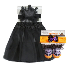 Baby Girls Halloween Tutu Costume Outfit Headband Crown Pumpkin