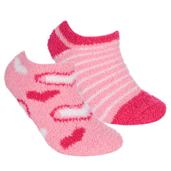 Womens Winter Trainer Liner Short Ankle Socks Pink