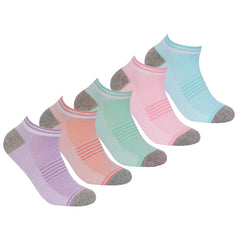 Womens Sports Trainer Socks Ankle Liners 5 Pairs