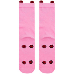 Womens Animals Cute Funny Odd Novelty Socks 1 Pair Cat Pink