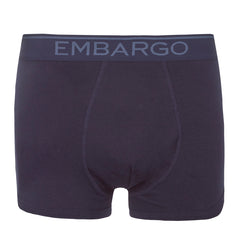 Mens 2 Pairs Plain Hipster Trunk Classic Boxer Navy