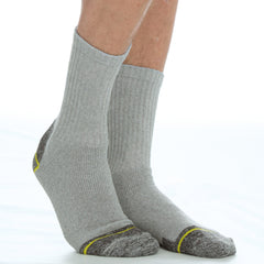 Mens Work Socks Mid Calf Heavy Duty Thick Crew Safety Boot Socks 3 Pairs