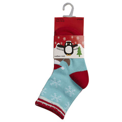 Baby Girls Christmas Novelty Designer Socks Blue