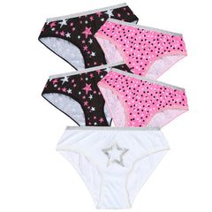 Girls Printed Knickers Briefs Underwear Pack of 5 Stars