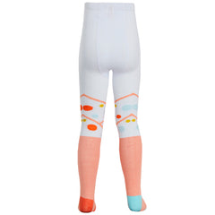 3 Pairs Girls Kids Asymmetrical Printed Thick Warm Tights Funky Designs