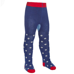 Baby Girl Toddler Tights Patch Panel With Anti Slip Blue Ladybird