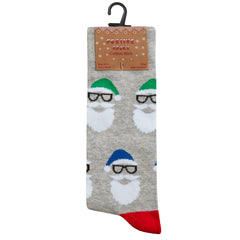 Mens 1 Pairs Novelty Rude Funny Christmas Socks Grey