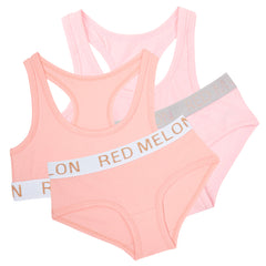 Girls Crop Top Bralette Knickers Hipster Briefs 2 Sets