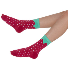 Girls Fruit Crew Socks Watermelon Pineapple Strawberry 9 Pairs