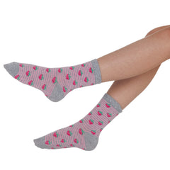 Girls Fruit Crew Socks Watermelon Pineapple Strawberry 9 Pairs