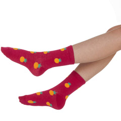 Girls Fruit Crew Socks Watermelon Pineapple Strawberry 9 Pairs