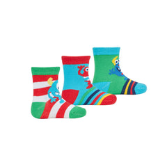Baby Boys Booties Cute Socks 3 Pairs Monster Green