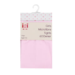 Girls Microfibre Tights Light Pink - 3 Pairs