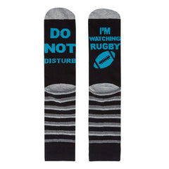 Mens 1 Pair Slogan Novelty Socks - Rugby