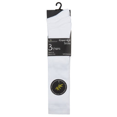 Girls Bamboo Super Gentle Soft Knee High Socks 6 Pairs White