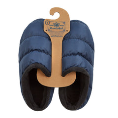 Mens Nylon Insole Polar Fleece Slippers Navy