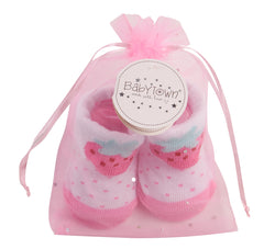 Baby Girls Socks Strawberry Dotted Booties