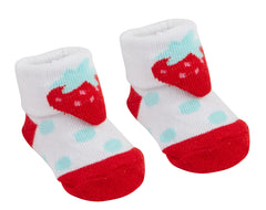 Baby Girls Socks Strawberry Dotted Booties