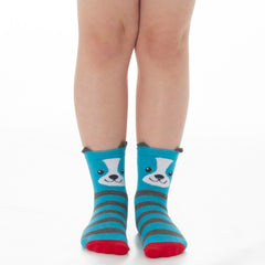 Boys Novelty Cartoon Socks 1 Pair Blue Dog