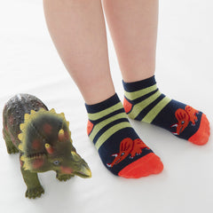 Boys 6 Pairs Football Dino Cartoon Trainer Liner Socks