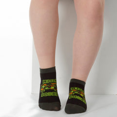 Boys Trainer Liner Low Cut Socks Alien Gaming 6 Pairs