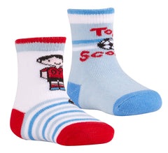 Baby Boys Booties Novelty Design Cute Socks 2 Pairs Football
