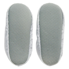 Girls Pom Pom Ballerina Slippers Indoor Shoes Furry Slippers Silver