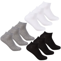Women's Trainer Liner Plain Ankle Socks 9 Pairs