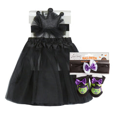 Baby Girls Halloween Tutu Costume Outfit Headband Crown Witch