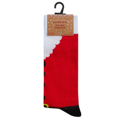 Mens 1 Pairs Novelty Rude Funny Christmas Socks Red
