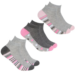 Womens Bamboo Ankle Socks 3 Pairs Grey