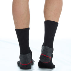 Mens Work Socks Mid Calf Heavy Duty Thick Crew Safety Boot Socks 3 Pairs
