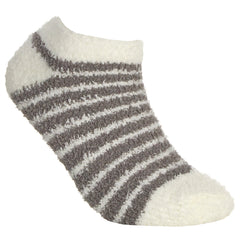 Womens Winter Trainer Liner Short Ankle Socks Grey