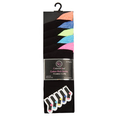 Womens Heel & Toe Socks 5 Pairs - Vibrant