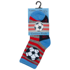 Boys Funny Novelty Socks Red Blue Football