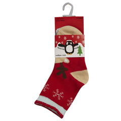 Baby Girls Christmas Novelty Designer Socks Red