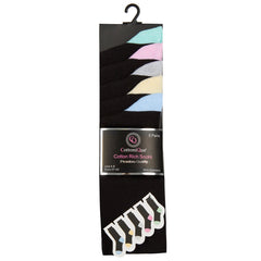 Womens Heel & Toe Socks 5 Pairs - Pastel