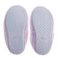 Teens Silver Star Super Soft Plush Slippers Purple
