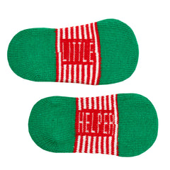 Baby Girls Boys Unisex Christmas Theme Socks With Organza Bag Little Helper - 1 Pair