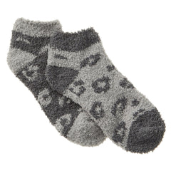 Womens Leopard Design Cosy Soft Fluffy Ankle Winter Socks