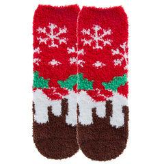Girls Boys Unisex Christmas Novelty Fluffy Bed Winter Socks with Grippers