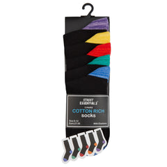 Boys Colourful Top & Heel Everyday Socks 5 Pairs 5 Pairs - Vibrant