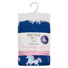 Baby Girls Designer Novelty Tights 1 Pair - Blue