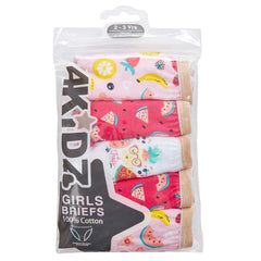 Girls Infant Novelty Design Briefs Knickers Underwear Pink - 5 Pack