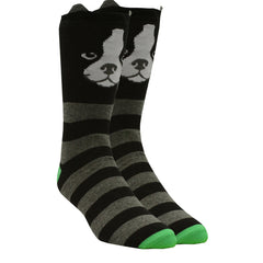 Men's 1 Pair Silly Animals Socks Dog Green